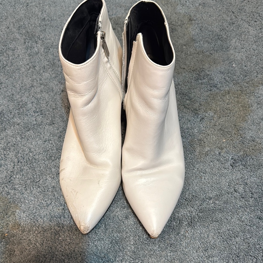 Stylish White Ankle Boots